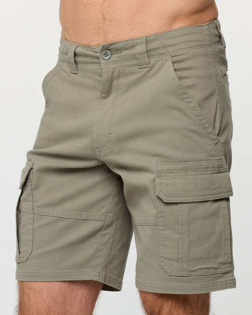 Classic Cargo Shorts - Non-Branded-Dusty Olive-Regular-Front 3--Alex---30