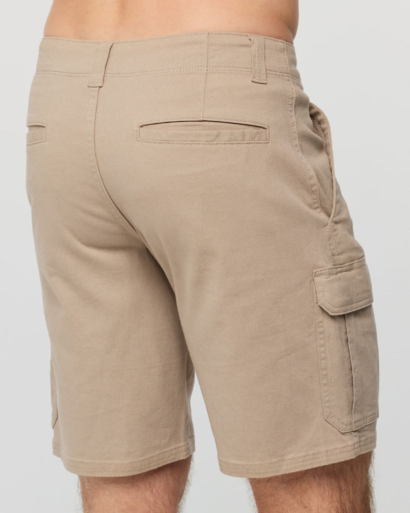 Classic Cargo Shorts - Non-Branded-Khaki-Regular-Back 2--Alex---30