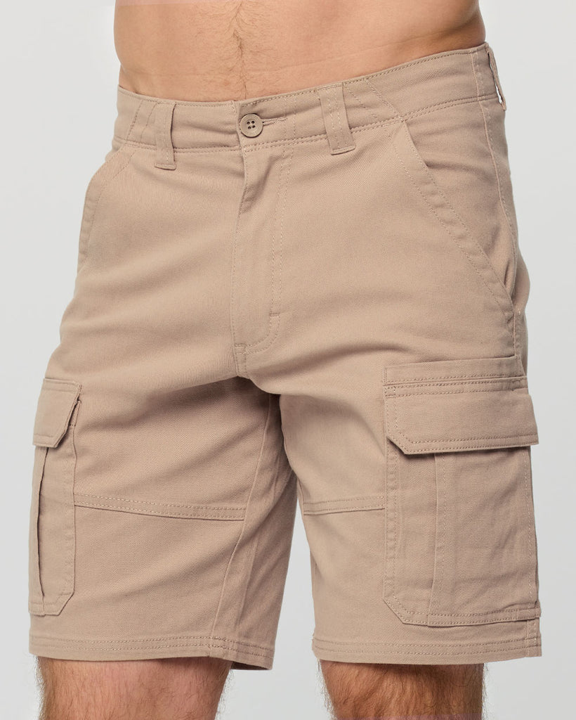 Classic Cargo Shorts - Non-Branded-Khaki-Regular-Front 3--Alex---30
