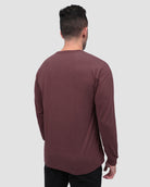 Essential Long Sleeve Tee-Maroon-Back--Zach---L