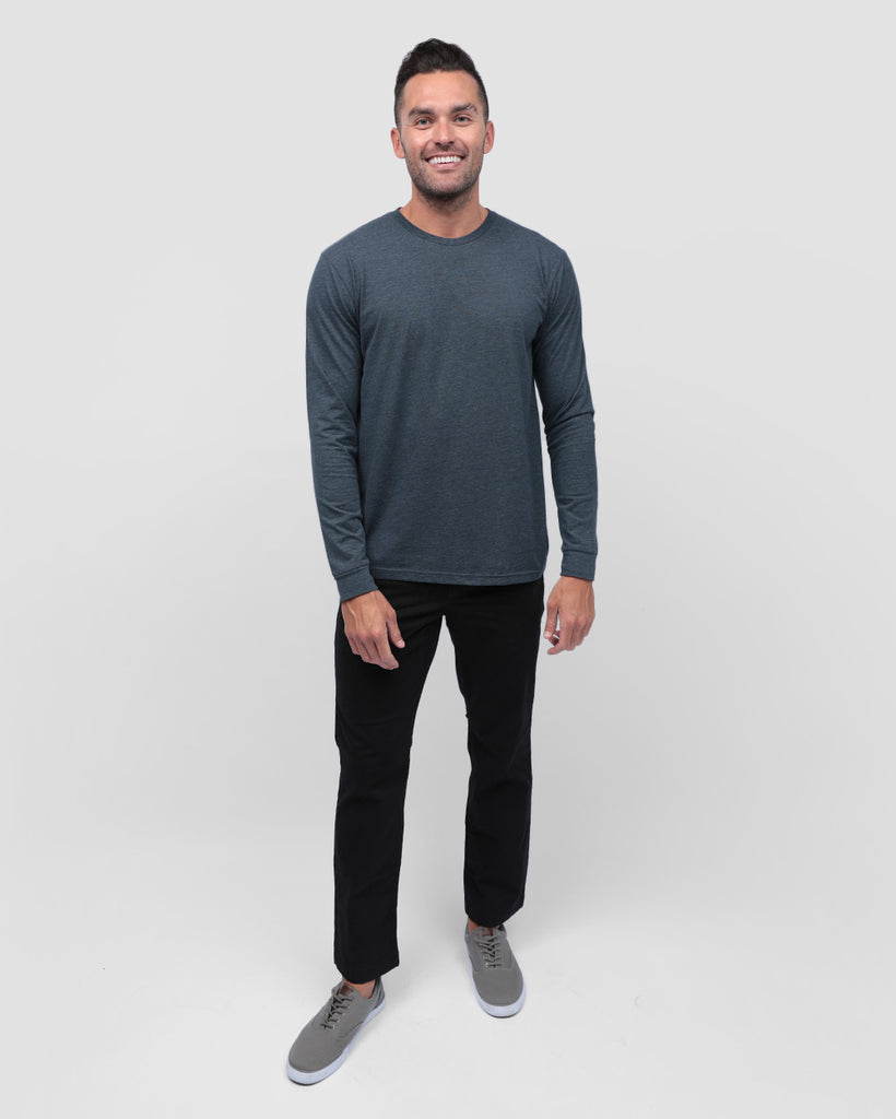 Essential Long Sleeve Tee-Navy-Full--Zach---L