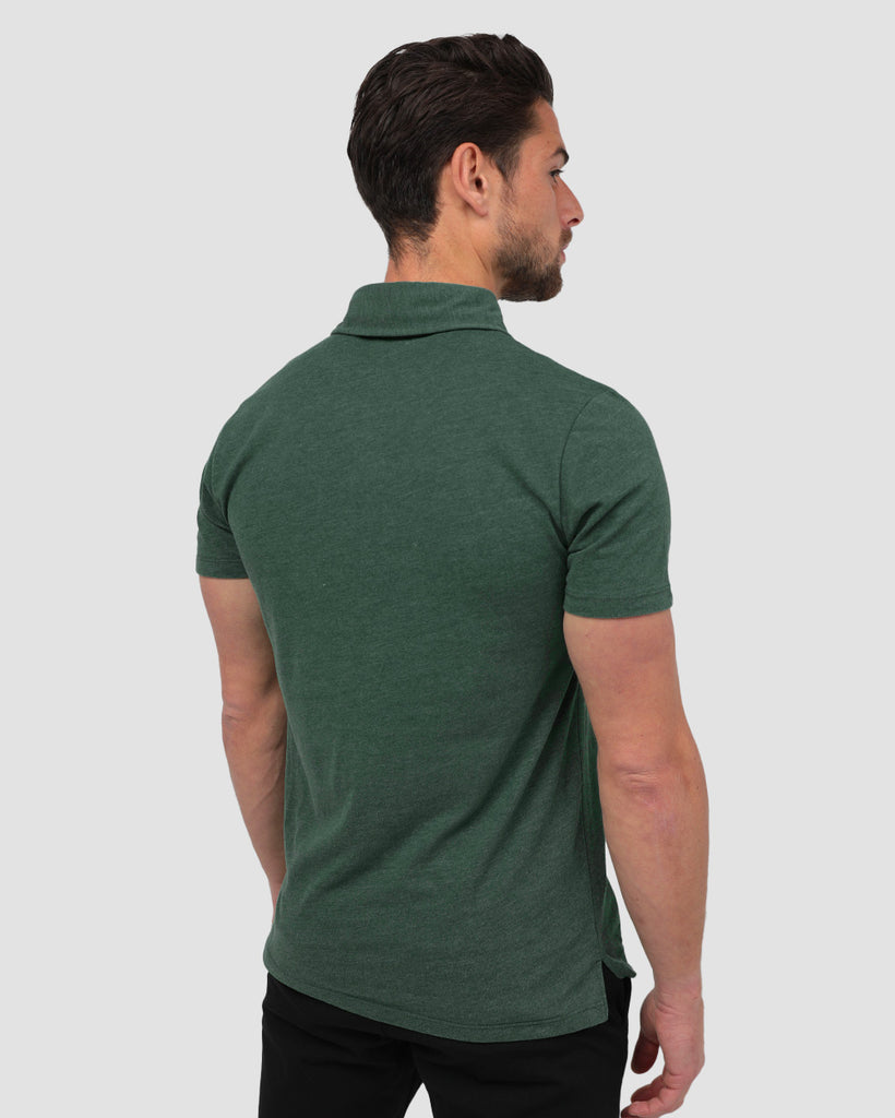 Polo - Non-Branded-Forest Green-Regular-Back--Tom---M