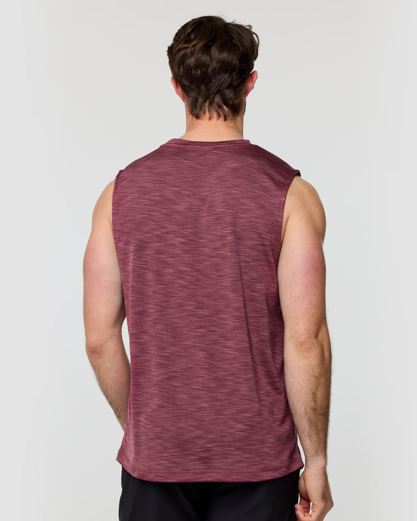 Performance Muscle Tank - Non-Branded-Maroon-Regular-Back--Alex---M