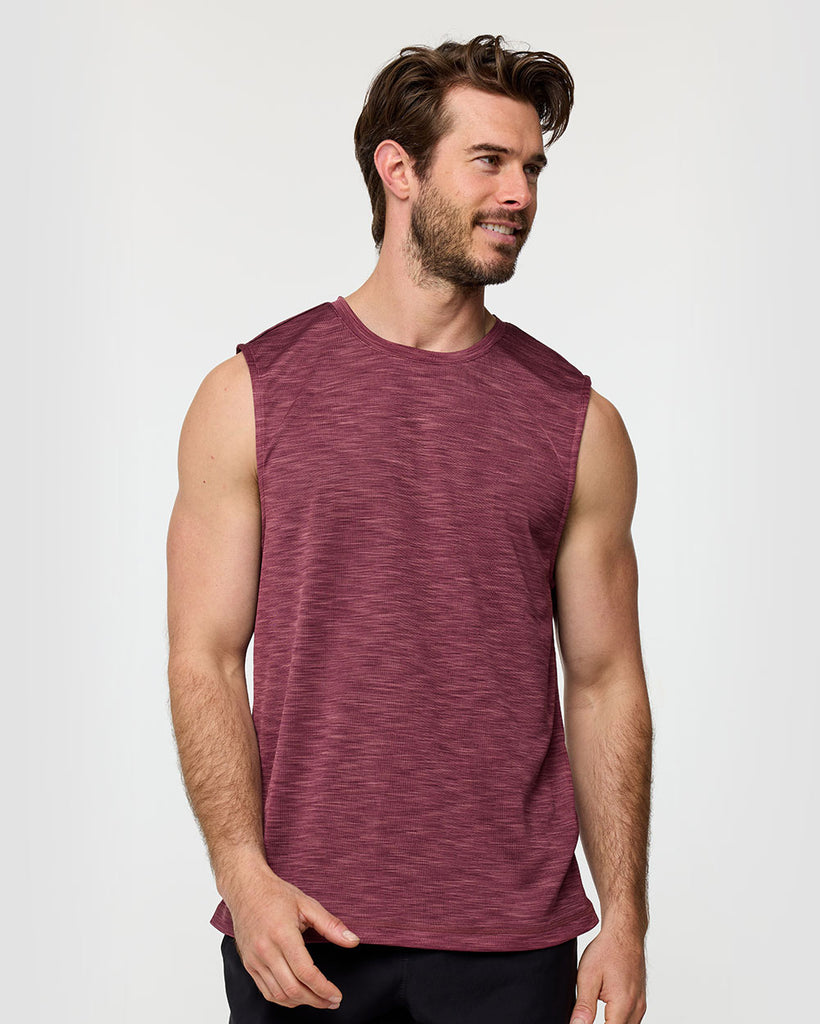 Performance Muscle Tank - Non-Branded-Maroon-Regular-Front--Alex---M