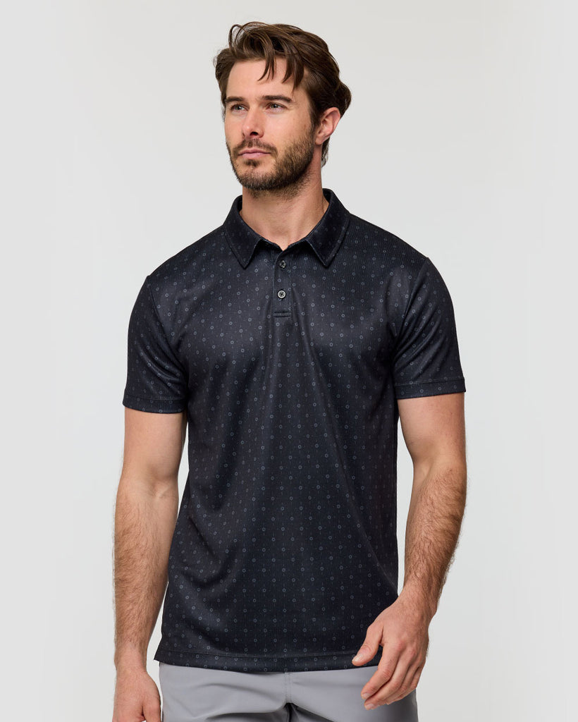 Performance Polo - Non-Branded-Black Dots-Regular-Front--Alex---M