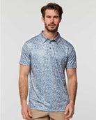 Performance Polo - Non-Branded-Indigo Splatter-Regular-Front--Alex---M