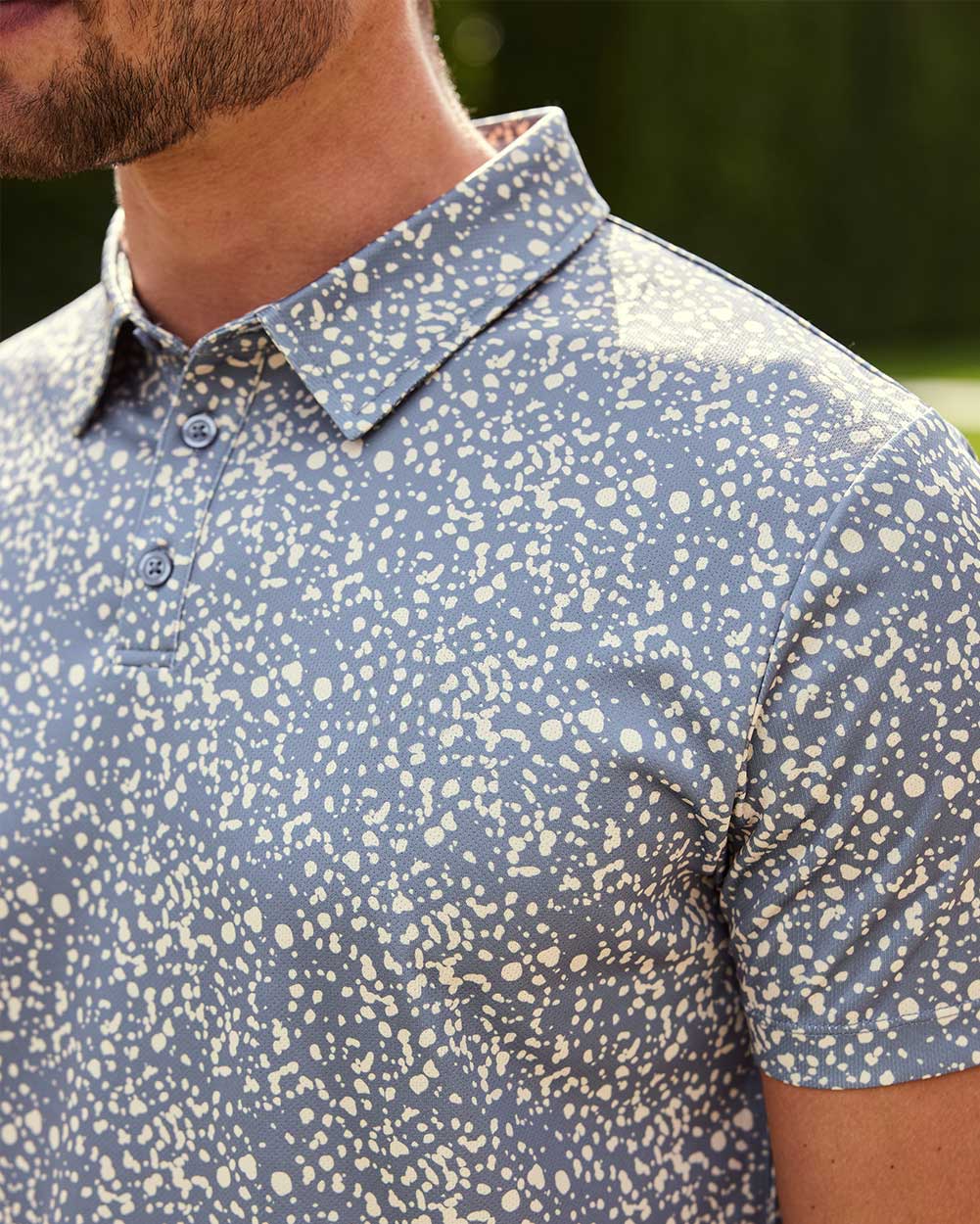 Performance Polo - Non-Branded-Indigo Splatter-Regular-Macro--Alex---M