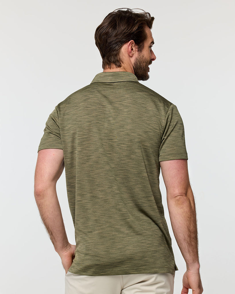 Performance Polo - Non-Branded-Olive Green-Regular-Back--Alex---M