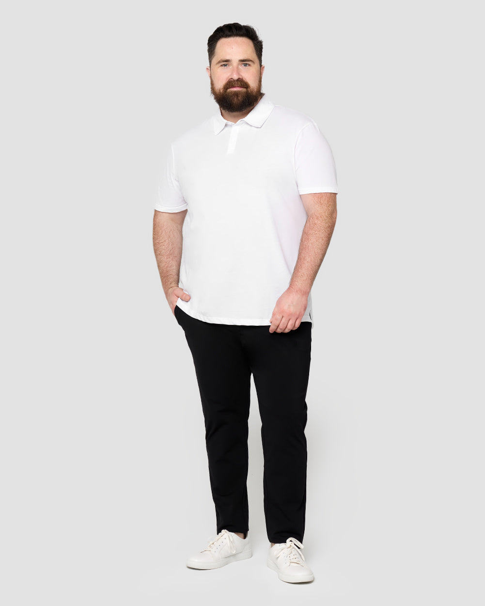 Polo - Non-Branded-White-Full--Ross---2XL-Regular