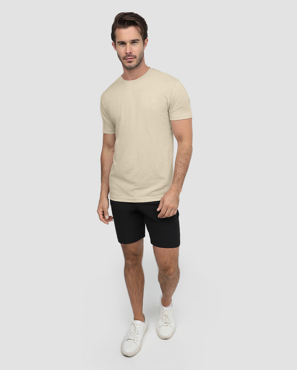 Basic Tee - Non-Branded-Cream-Full--Alex---M-Regular