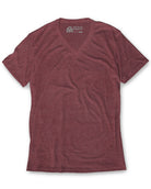 V-Neck Tee - Non-Branded-Maroon-Mock--Model---M-Regular