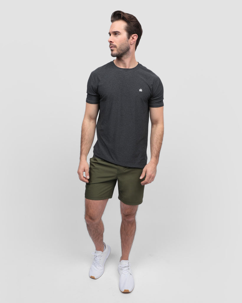 Active Shorts - Non-Branded-Dark Olive-Full--Alex---M