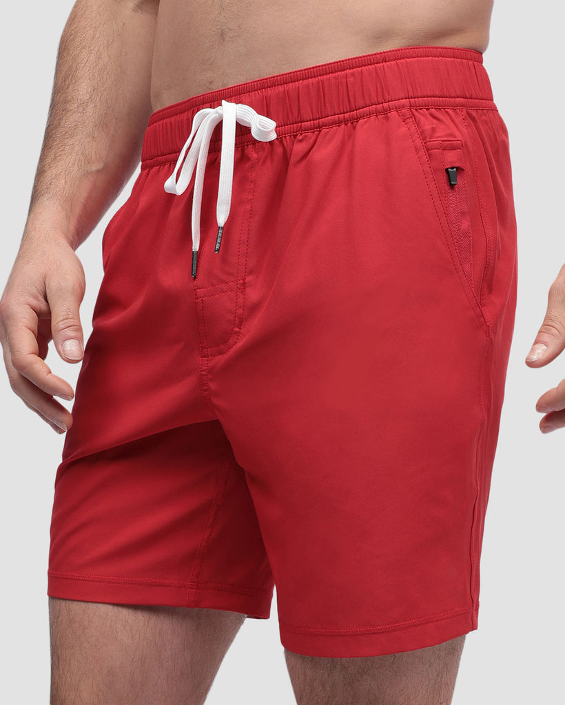 Active Shorts - Non-Branded-Red-Front2--Alex---M