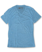 V-Neck Tee - Non-Branded-Heather Columbia Blue-Mock--Model---M-Regular