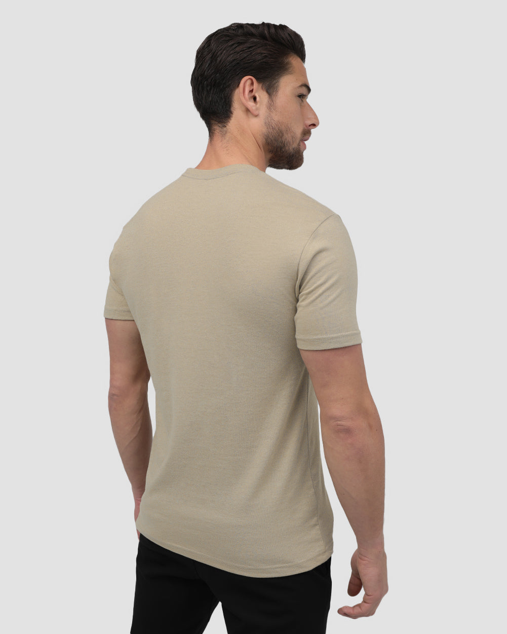 Basic Tee - Non-Branded-Regular-Heather Tan-Back--Tom---M