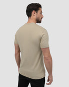 Basic Tee - Non-Branded-Regular-Heather Tan-Back--Tom---M