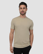 Basic Tee - Non-Branded-Regular-Heather Tan-Front--Tom---M