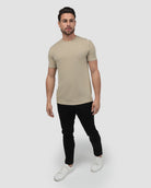 Basic Tee - Non-Branded-Regular-Heather Tan-Full--Tom---M