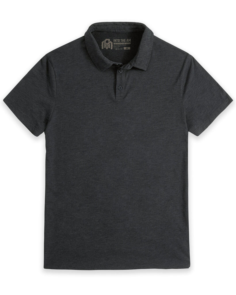 Polo - Non-Branded-Charcoal-Front