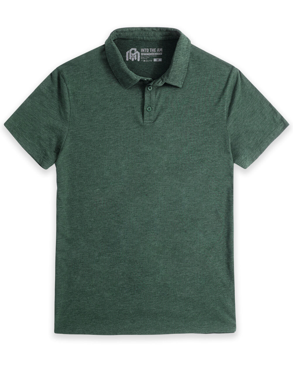 Polo - Non-Branded-Forest Green-Front-Regular