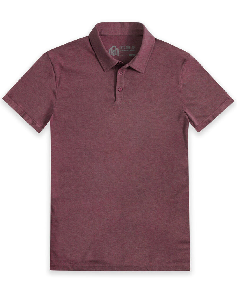 Polo - Non-Branded-Maroon-Front