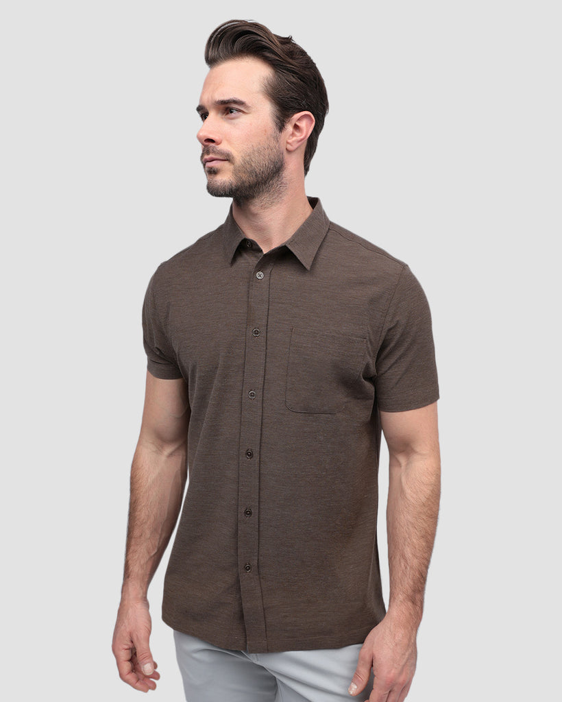 Button Up - Non-Branded-Brown-Front--Alex---M
