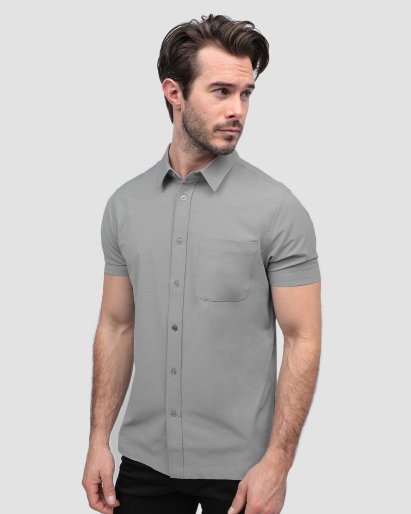 Button Up - Non-Branded-Grey-Front--Alex---M