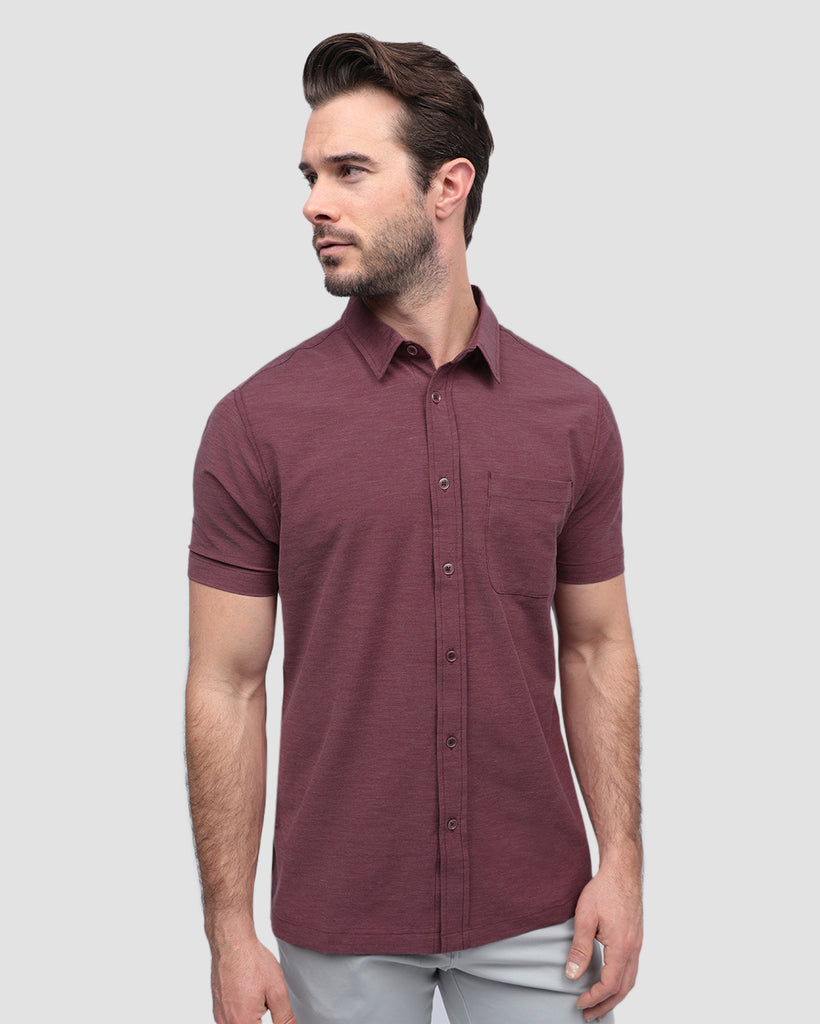 Button Up - Non-Branded-Maroon-Front--Alex---M