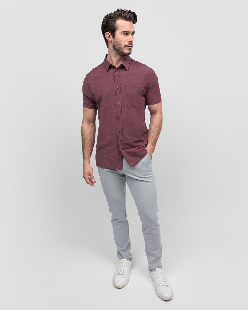 Button Up - Non-Branded-Maroon-Full--Alex---M