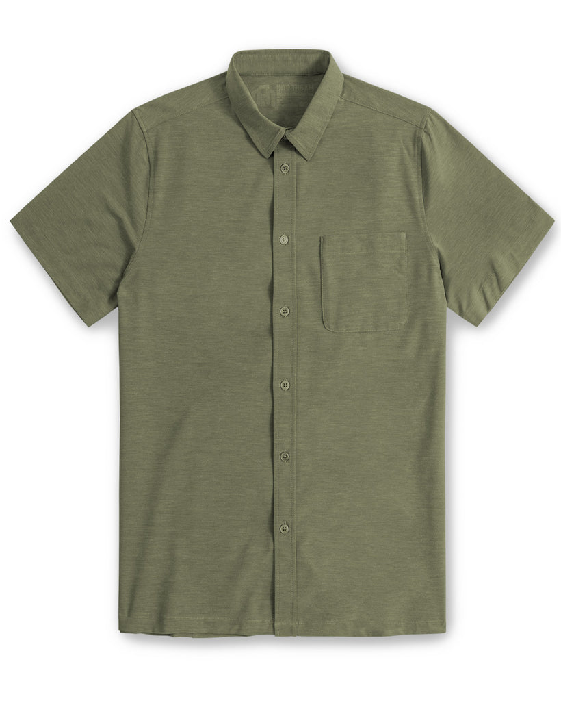 Button Up - Non-Branded-Olive Green-Front