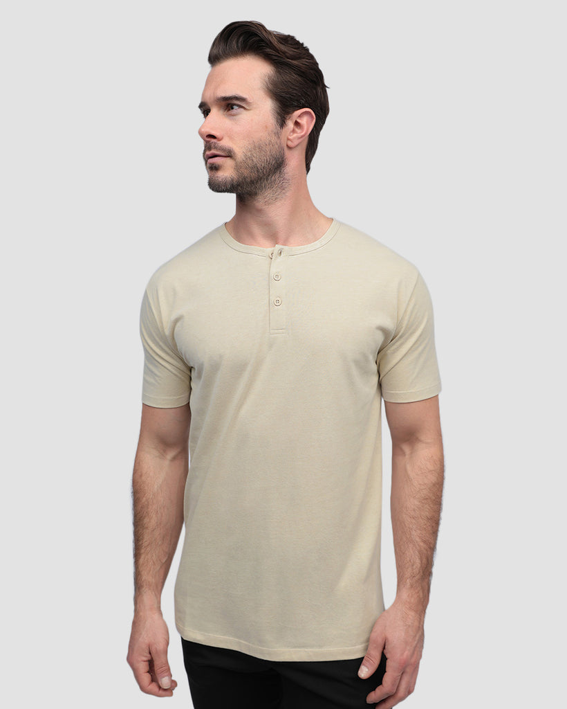 Henley Tee - Non-Branded-Cream-Front--Alex---M