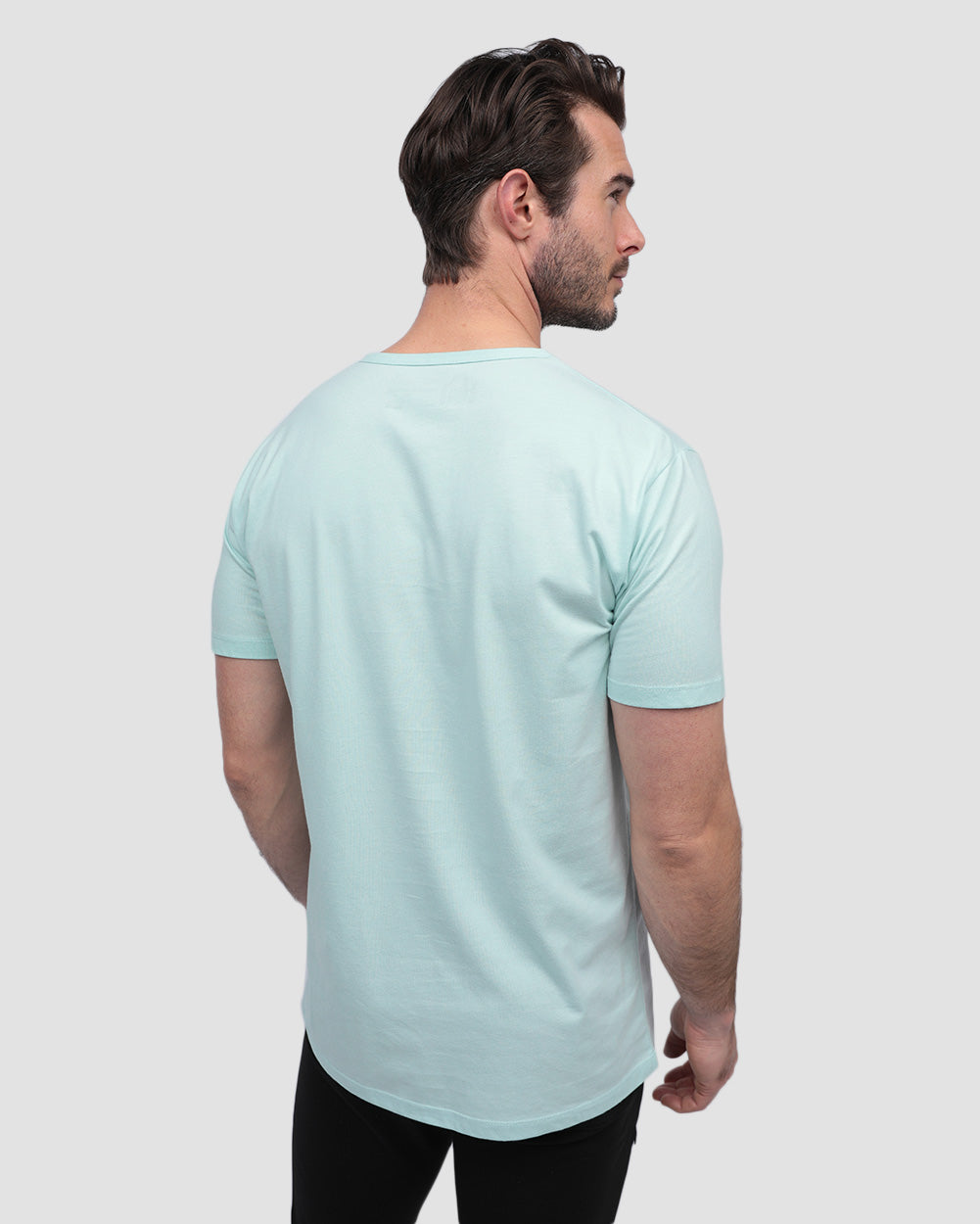 Henley Tee - Non-Branded-Light Blue-Back--Alex---M