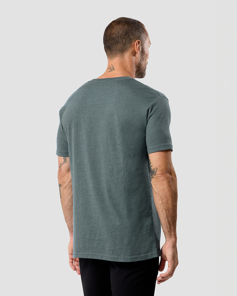 V-Neck Tee - Non-Branded-Indigo-Regular-Back--Zac---L