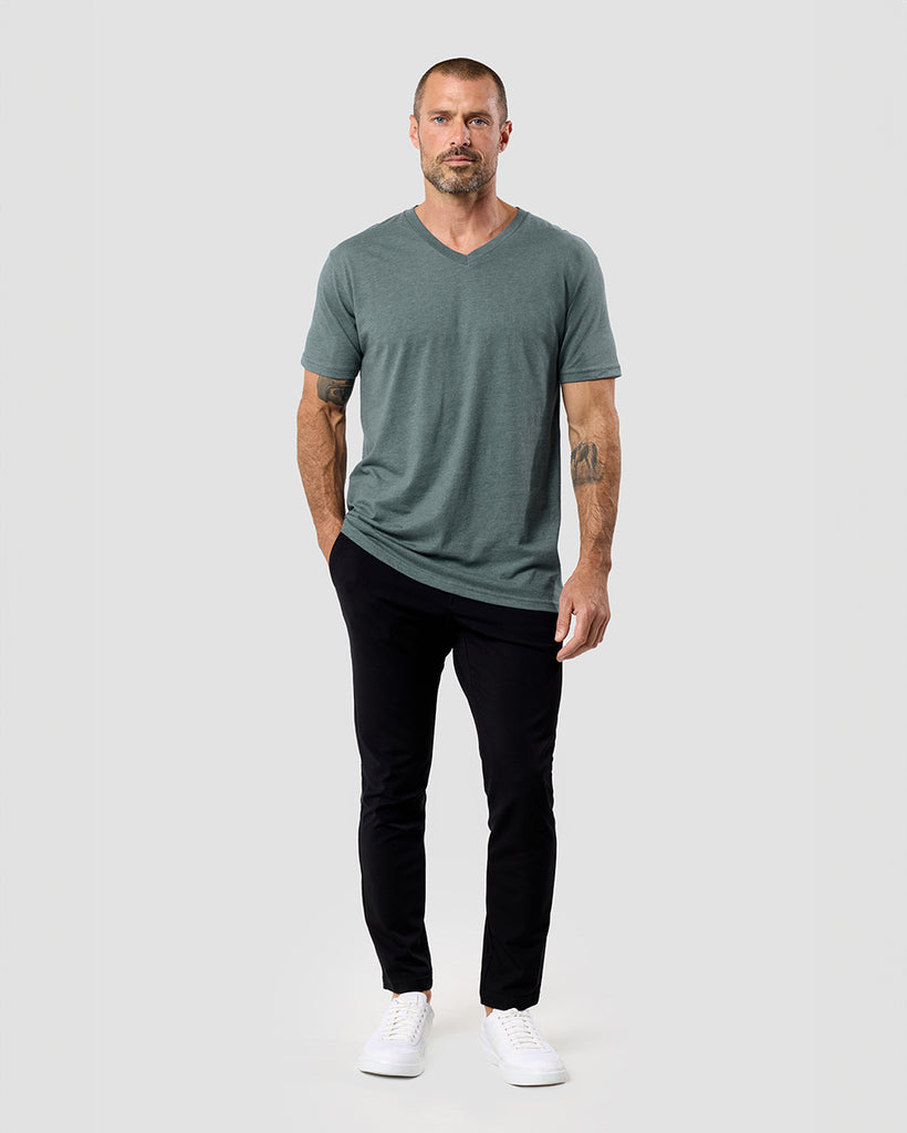 V-Neck Tee - Non-Branded-Indigo-Regular-Full--Zac---L