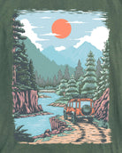 Offroad Escape Vintage Tee-Vintage Royal Pine-Swatch--Model---M-Regular