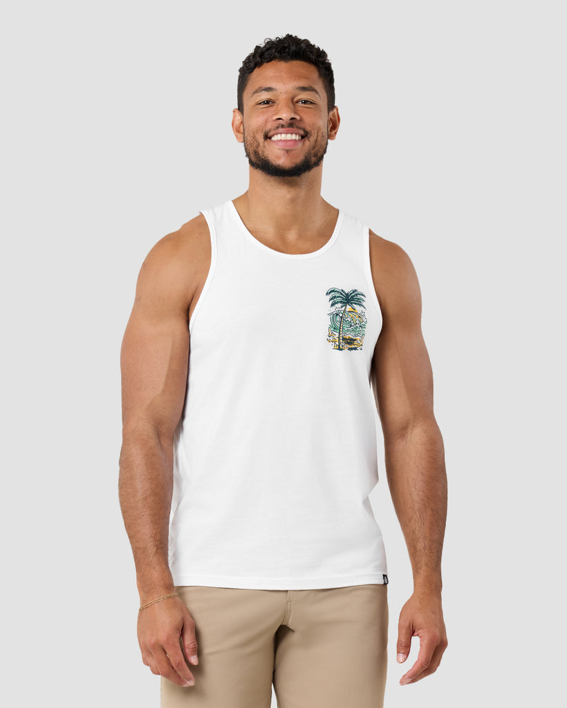 Pineapple Paradise Tank-White-Regular-Front--Nico---L