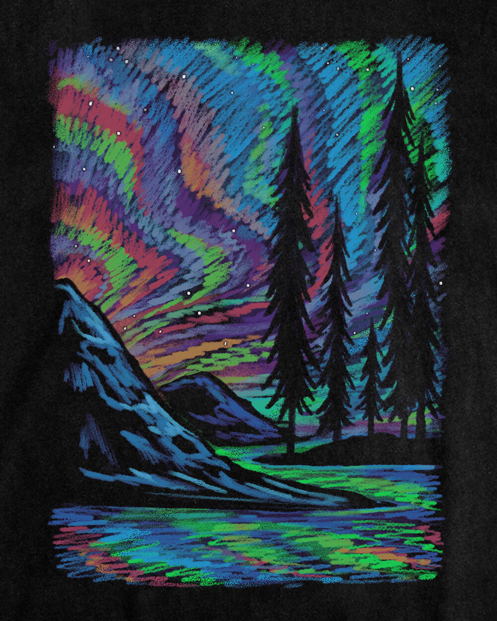 Polar Radiance Vintage Tee-Vintage Black-Regular-Swatch--Clayton---M