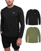 Long Sleeve Tee 2-Pack - Branded-Black/Olive Green
