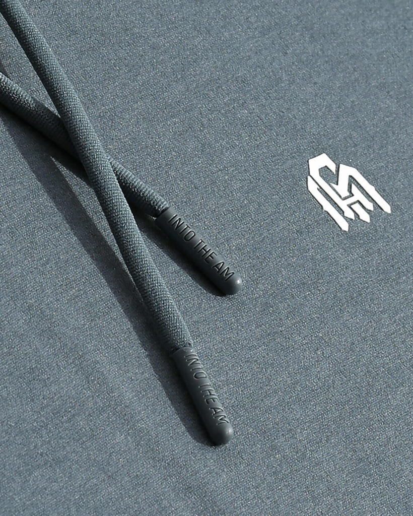 Pullover Hoodie (Classic Pocket) - Branded-Indigo-Macro 1