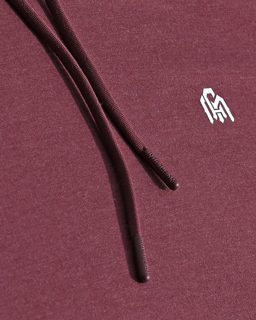 Pullover Hoodie (Classic Pocket) - Branded-Maroon-Macro 1