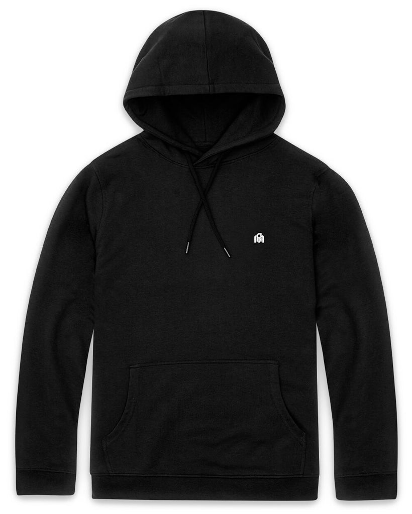 Pullover Hoodie (Classic Pocket) - Branded-Black-Front