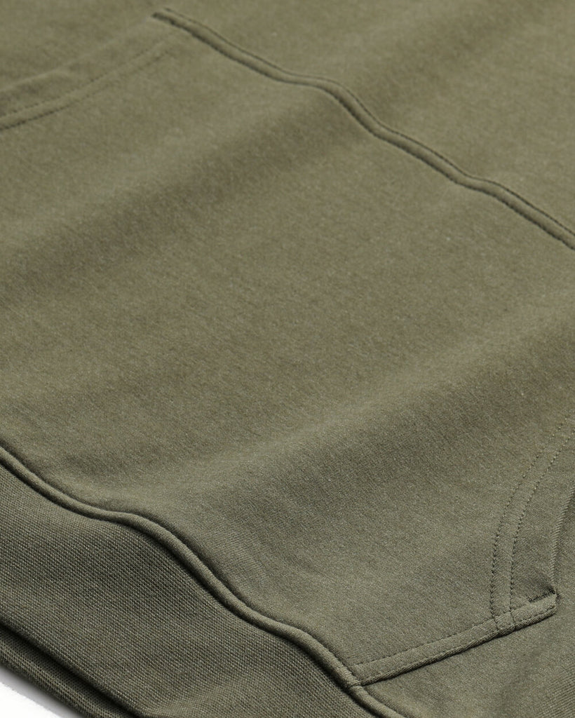 Pullover Hoodie (Classic Pocket) - Branded-Olive Green-Macro