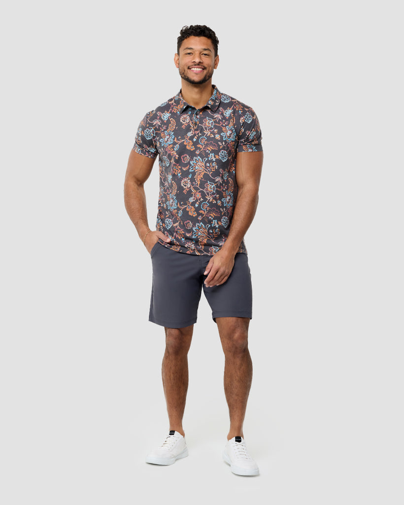 Pursuit Performance Polo-Black Floral-Regular-Full--Nico---L