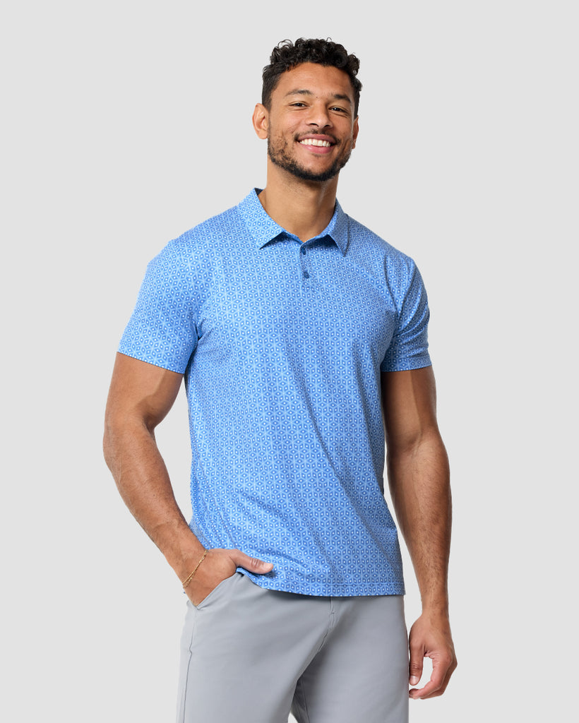 Pursuit Performance Polo-Columbia Blue Cubes-Regular-Front--Nico---L
