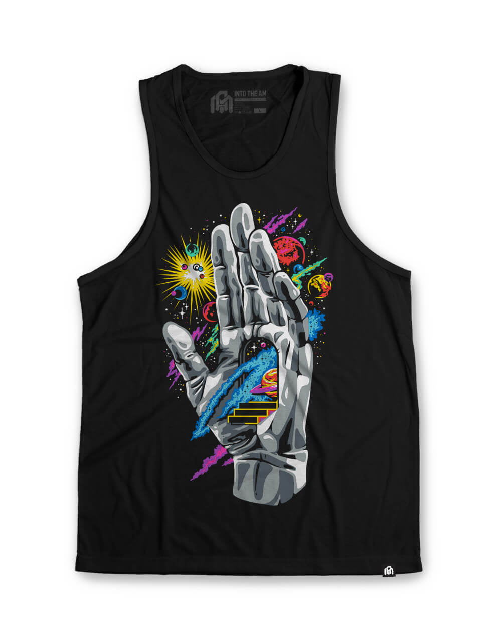 Push Through Tank-Black-Mock--Zach---L