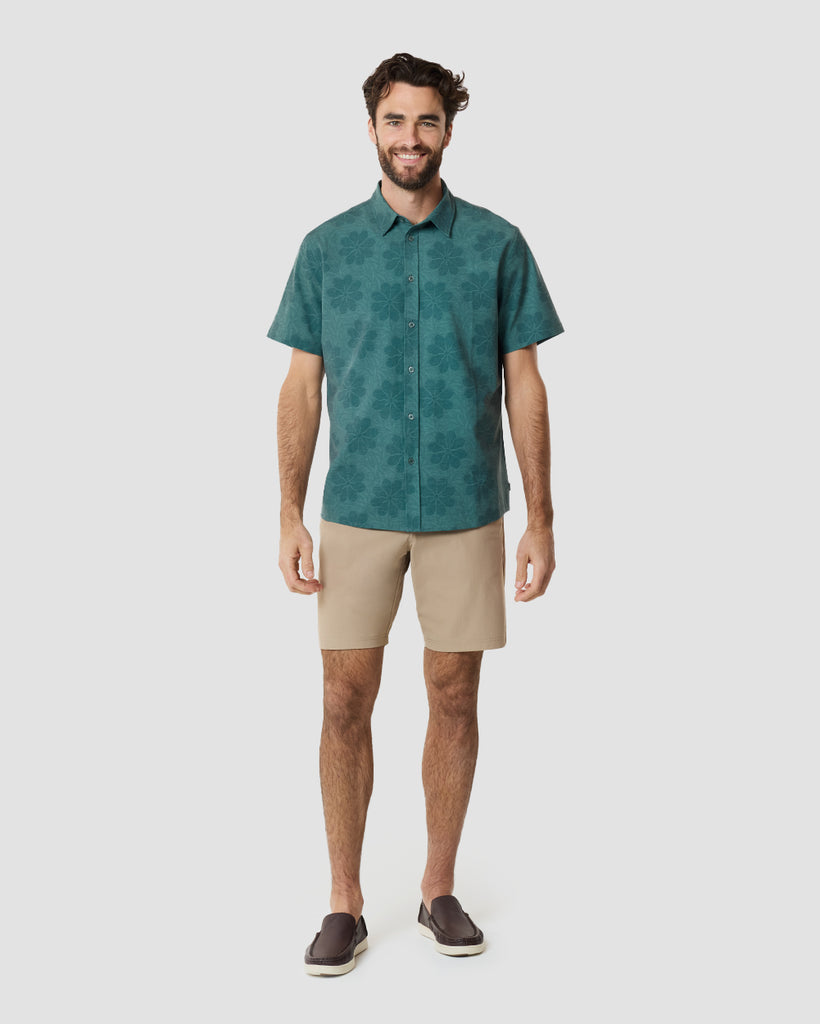 Relaxed Button Up - Non-Branded-Green Floral-Regular-Full3--Clayton---M