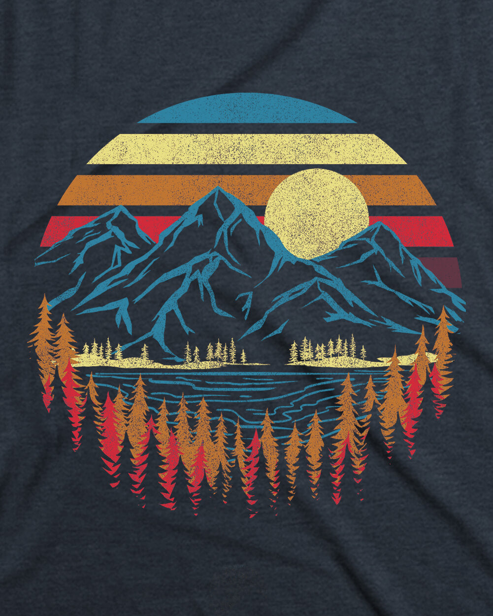 Retro Peaks Tank-Navy-Regular-Swatch--Model---L