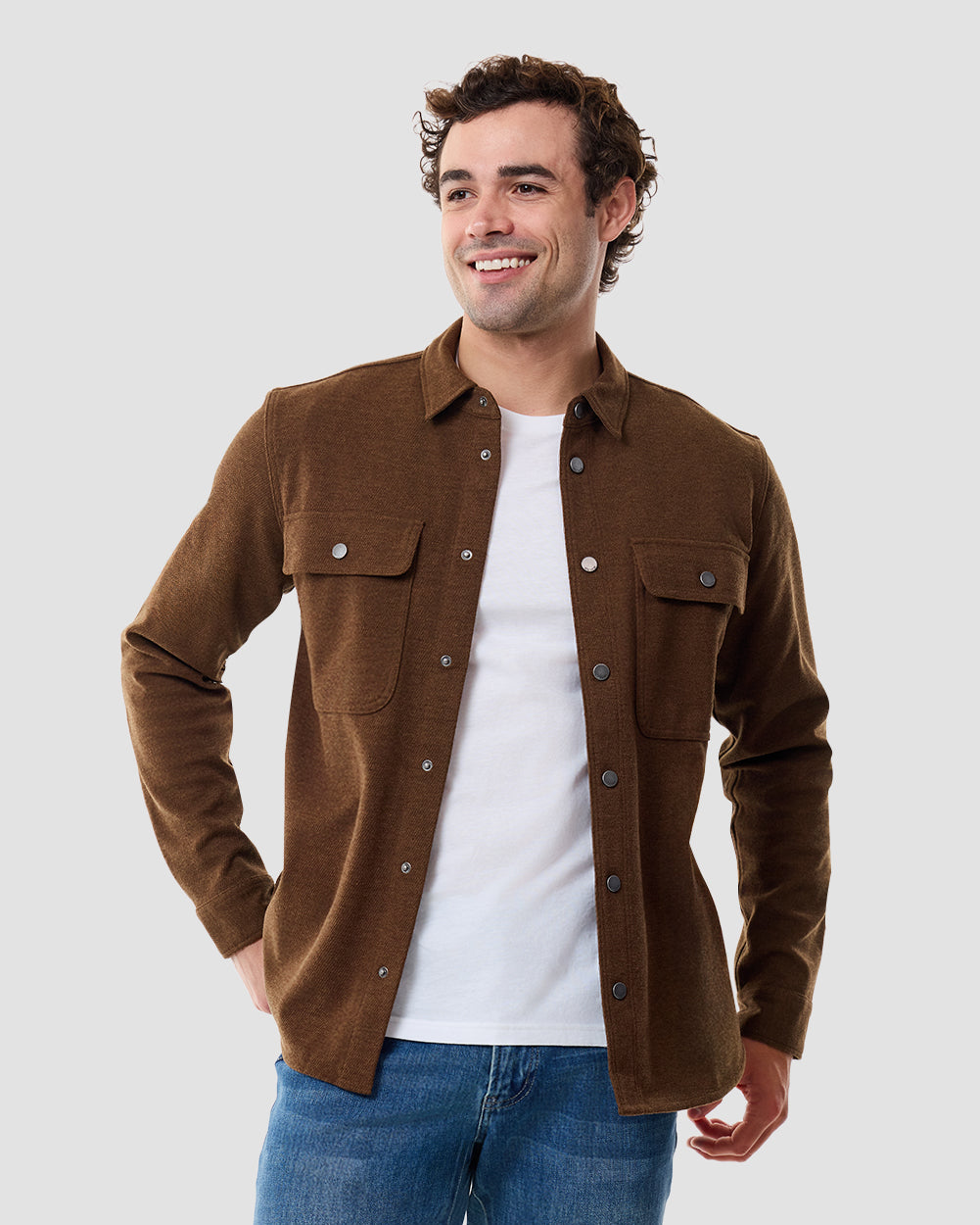 Sierra Shirt Jacket-Brown-Regular-Front2--Chase---M