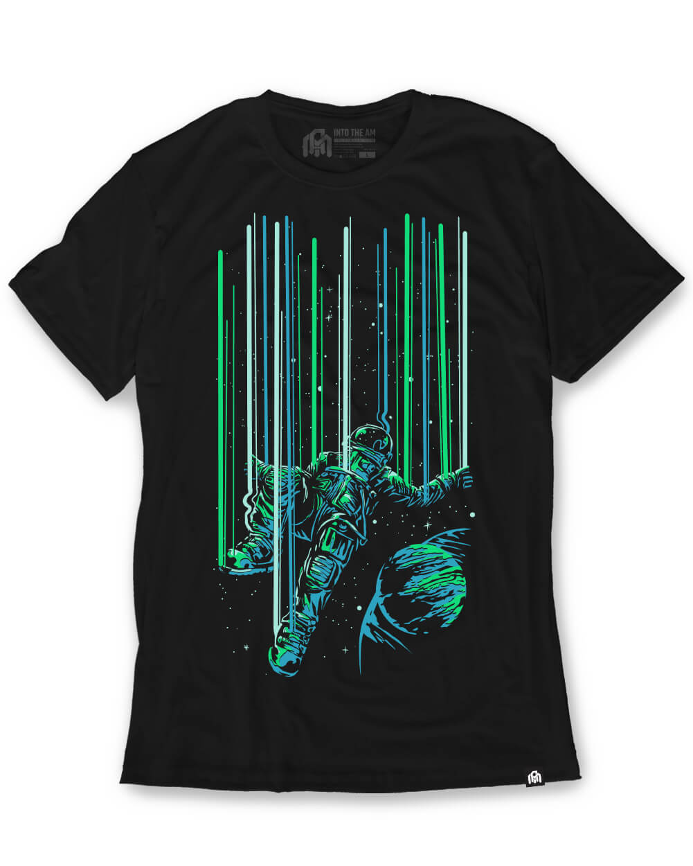 Space Fall Tee-Black-Front