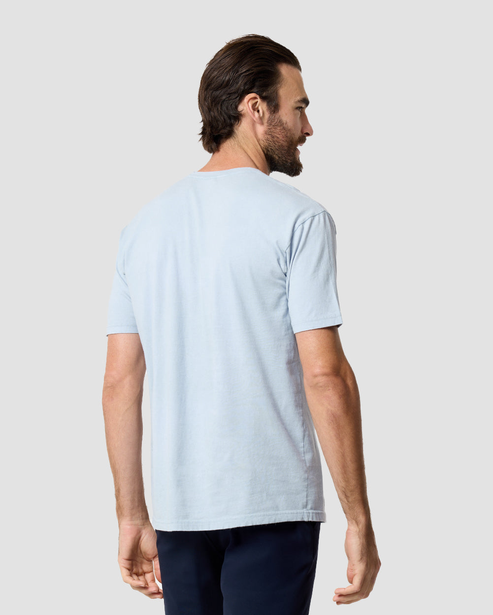 Space Port Vintage Tee-Vintage Stonewash Denim-Back--Clayton---M